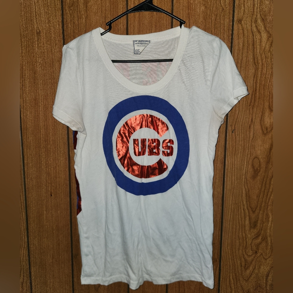 Victoria's Secret PINK Chicago Cubs Short Sleeve T-shirt Size L